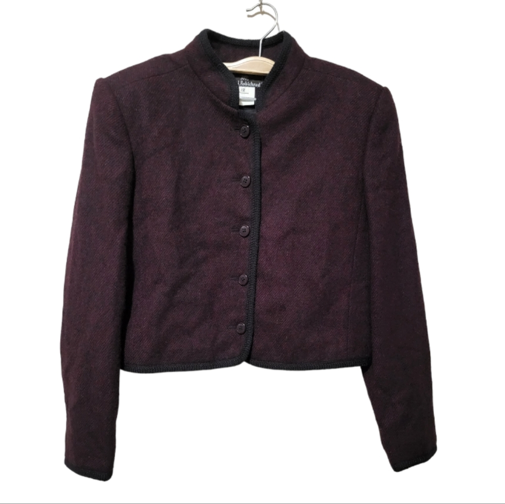 VINTAGE MICHEL ROBICHAUD WOMEN'S 100% WOOL BLAZER JACKET SIZE 12